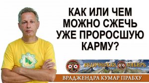 Как или чем можно сжечь уже проросшую карму?