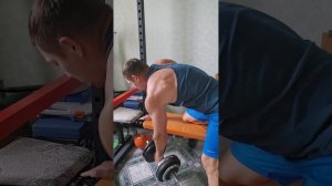 Спина,тяга гантели в наклоне
