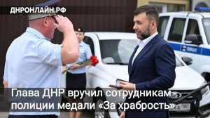 Глава ДНР вручил сотрудникам полиции медали «За храбрость»