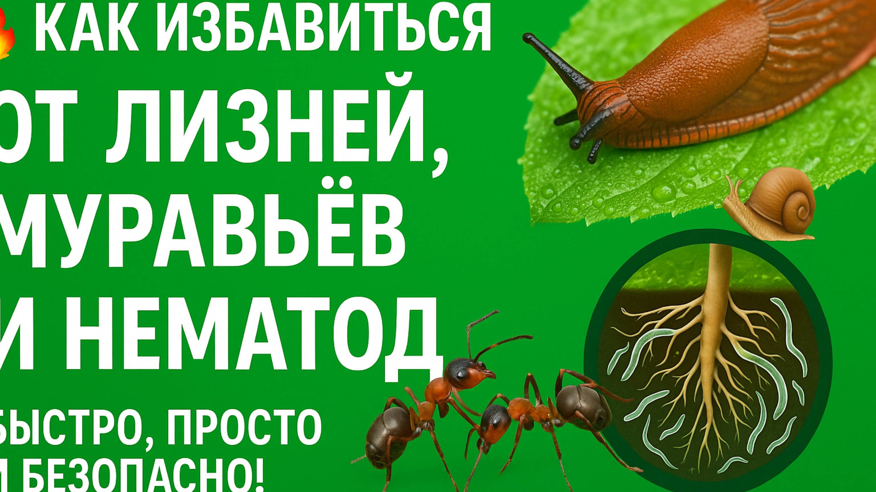 🔥 Как избавиться от слизней, муравьёв и нематод — быстро, просто и безопасно