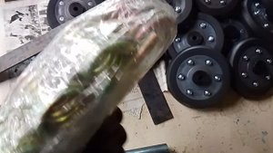 собрал колёсики для катковой подвески мотобуксировщика