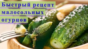 Маласольные огурчики по-быстрому.