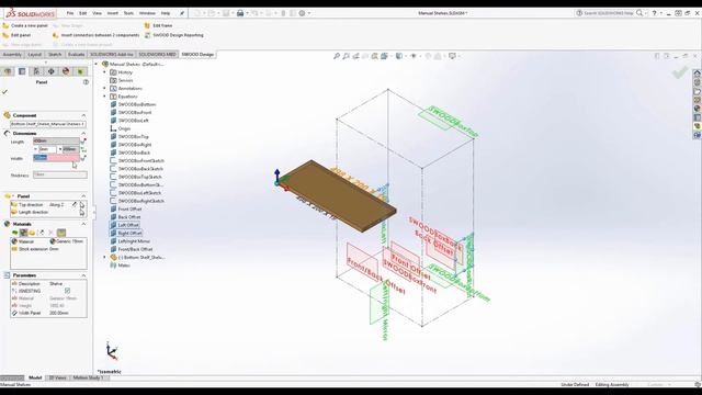 14. SolidWorks Swood - Equally Spaced Shelves (Part 1)