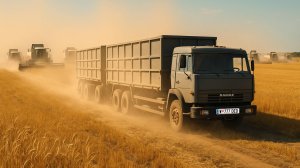 УБОРКА 🌾 УРОЖАЯ 2025... Пыль столбом, 💲цена ПАДАЕТ... Камаз дальнобой