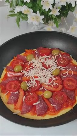 Пицца за 10 минут на сковороде 🍕 рецепт