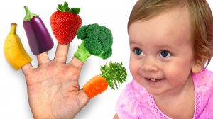 Семейная песенка пальчиков с цветными овощами от Мийи и Маши+Детские сборники