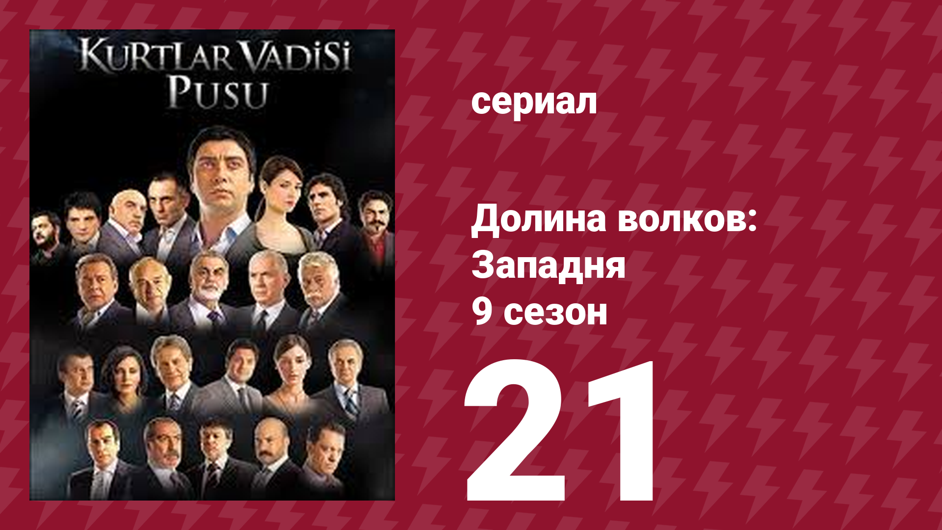 Долина волков: Западня 9 сезон 21 серия (сериал, 2010) смотреть онлайн