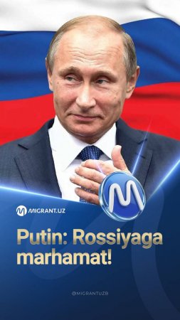 🔴 Putin: Rossiyaga marhamat!