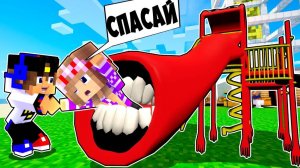 Майнкрафт но КАК ИГРАТЬ ЗА ДЕТСКАЯ ГОРКА ПОЖИРАТЕЛЬ в МАЙНКРАФТ НУБ И ПРО MINECRAFT Евгенбро