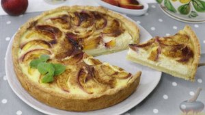 Рассыпчатый низ, кремовая серединка, сочный верх. ТАРТ С ТВОРОЖНОЙ МАССОЙ И ПЕРСИКАМИ