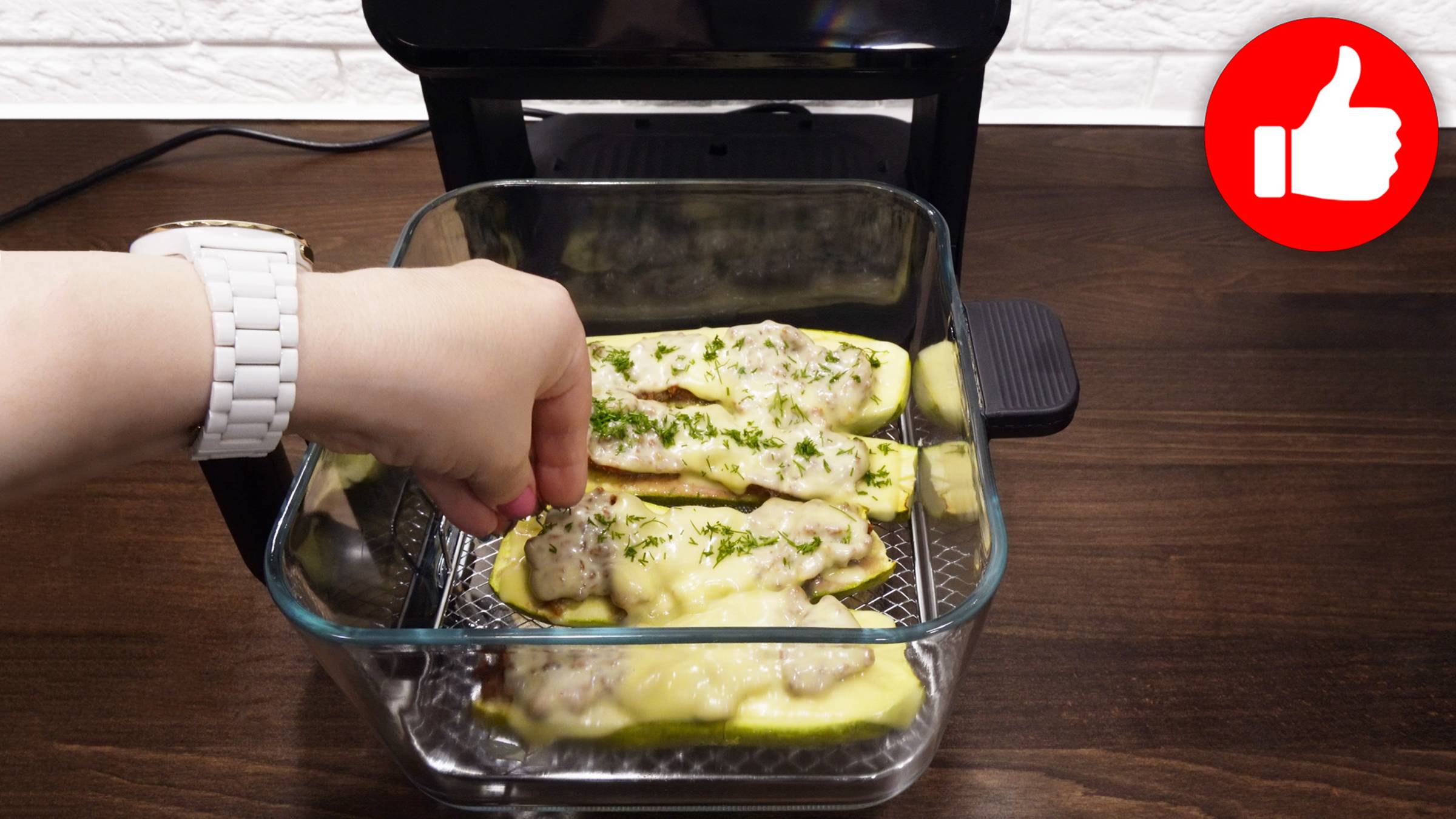 Как вкусно приготовить кабачки. Просто и Быстро. Кабачки с фаршем в аэрогриле