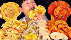 Паста с моллюсками, приготовленными на гриле