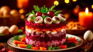 Вкусный салат  «Новогодняя ночь» - новогодний рецепт [Семейные рецепты]