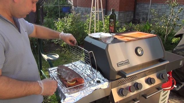 МОРСКАЯ ФОРЕЛЬ ЦЕЛИКОМ В ГАЗОВОМ ГРИЛЕ PRIMELINER!) ВСЕ БУДУТ ПРОСИТЬ ЕЩЕ!)