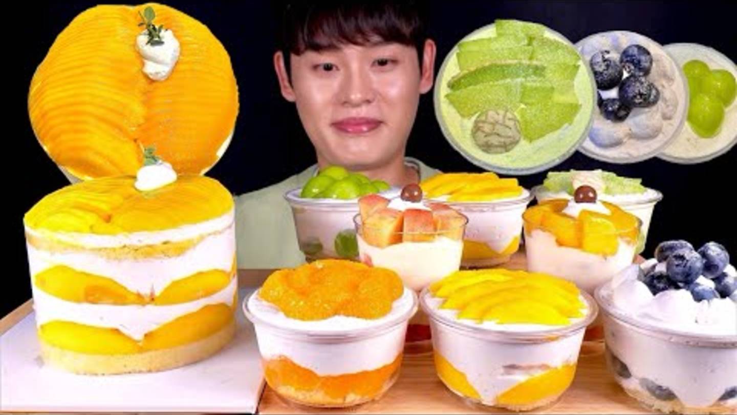 АСМР. Пирожные с фруктами и сливками смотреть онлайн