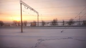 Электропоезд ЭД9М-0174. Покатушки от Присягино до моста через Обь.