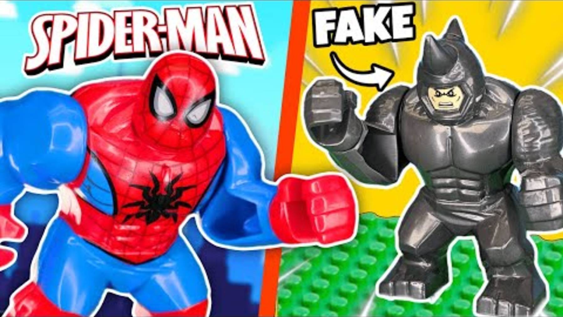 Распаковка LEGO ЧЕЛОВЕК-ПАУК С БОЛЬШИМИ ФИГУРАМИ...