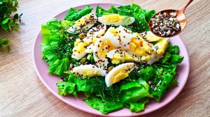 🔥 Полезный белковый салат для похудения за 5 минут ! Низкокалорийный рецепт на каждый день !