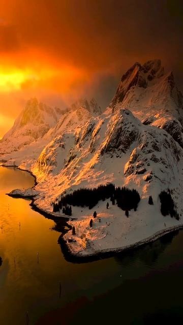 #горы #снег #вода #закат #небо 📍 Norway Стиль 🔥 Лайк/подписка! #горы #снег #вода #закат #небо 📍 Norway Стиль 🔥 Лайк/подписка!