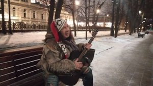 Новогодняя бульварная акустика Александр Кузьмин "Снегурочку лепят ребята"