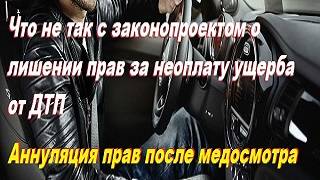 Что не так с законом о лишении прав за неоплату ущерба от ДТП и аннуляция прав после медосмотра