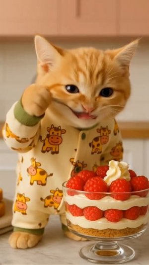 кошка есть тортик)