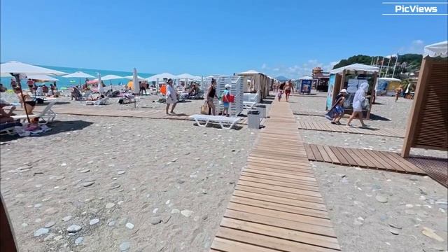 Сочи посёлок Дагомыс сегодня 13 июля 2025. Обстановка на пляже сейчас, погода в Сочи сейчас, море