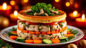 Праздничный вкусный салат «Шарлотка». Попробуйте и удивите своих гостей! [Семейные рецепты]