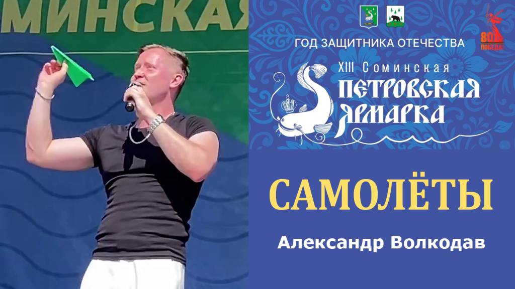"САМОЛЁТЫ" Александр Волкодав - XIII Соминская Петровская ярмарка 12.07.2025 #александрволкодав