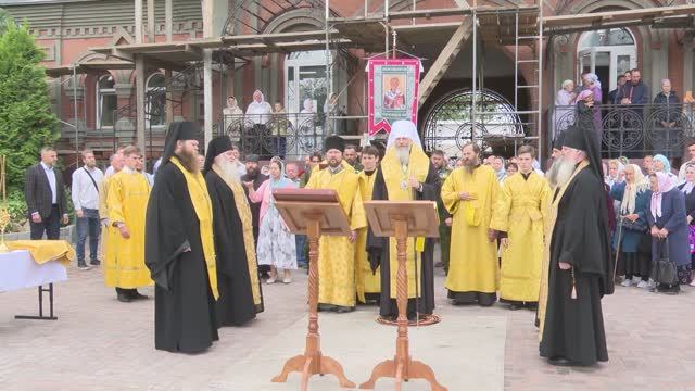Станция Мочище,  освящение места под часовню.