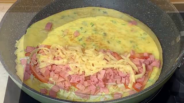 Потрясающий Вкусный Ужин или Завтрак за 5 минут на сковороде ! Быстро и Вкусно! Простой рецепт!