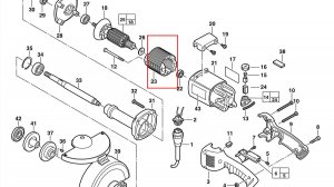 Статор 18560091 для ремонта ПШМ (прямошлифовальных машин) Milwaukee SG 6-125 QX / DG 14-50 Q