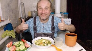 обед суп с кабаками. как Бог помогает мне худеть. мукбанг. обжор. еда на камеру. диета. шизофрения.