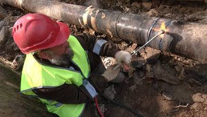 В посёлке Зелёный городок идёт масштабная замена теплосети сразу у четырёх многоквартирных домов