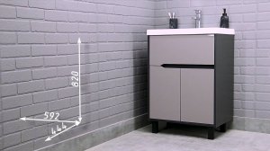Тумба под умывальник "Classica 60" Karat Серый тауп В1 Домино