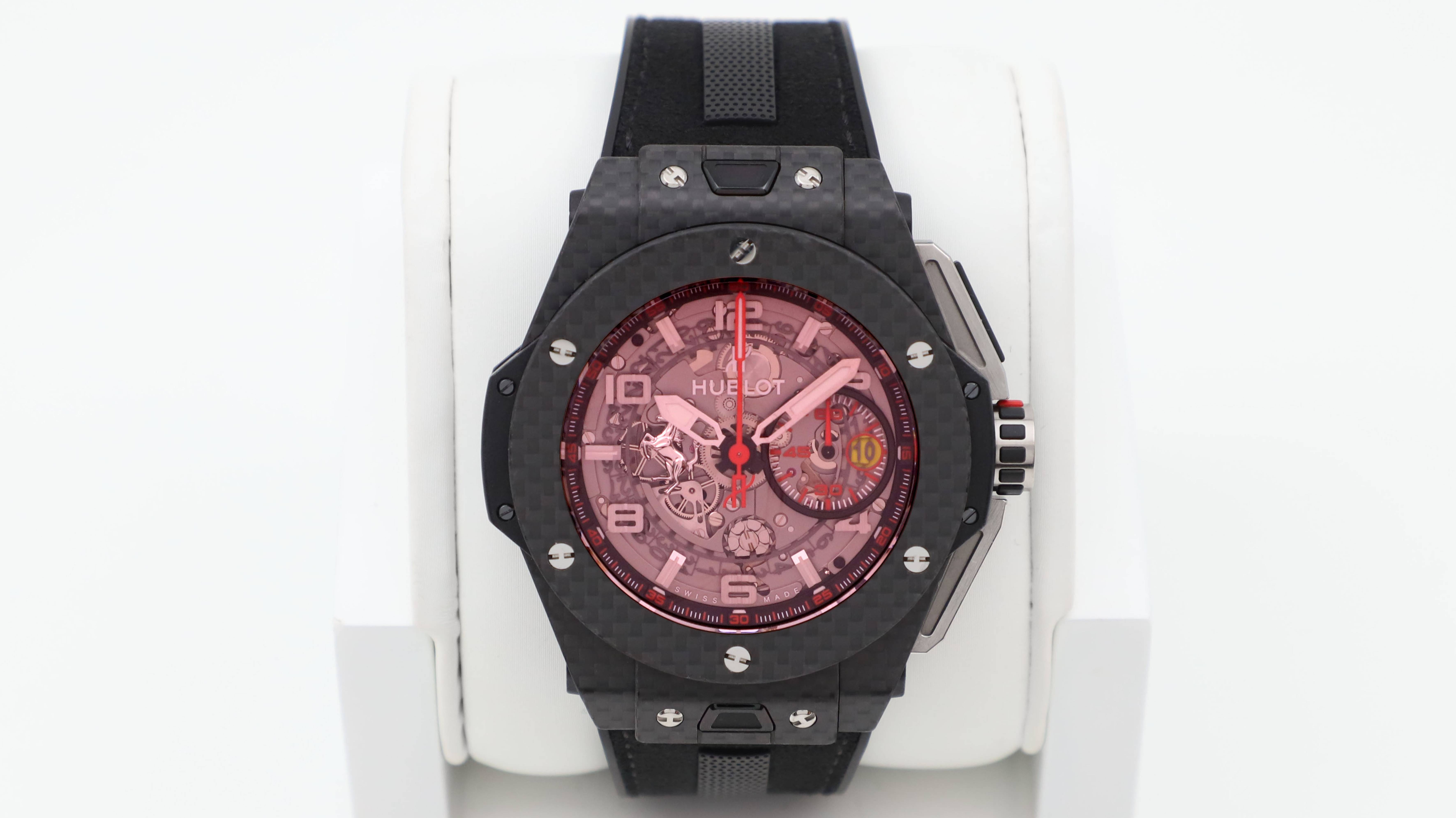 Hublot Big Bang Ferrari Carbon Red Magic 45 mm 401.QX.0123.VR смотреть онлайн