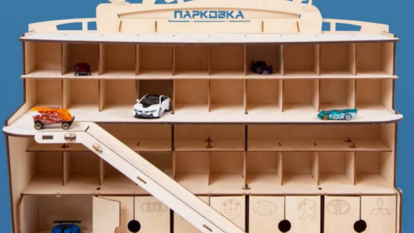 сборка детской парковки(гараж) для машинок смотреть онлайн