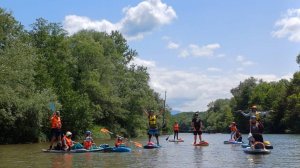 Сплав по горной реке Пшеха от Самурской до Цуревского на сап-борде.