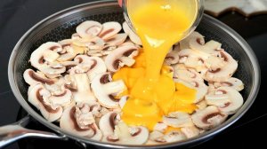 Я готовлю этот омлет каждые выходные! Рецепт полезного омлета с грибами и ветчиной!