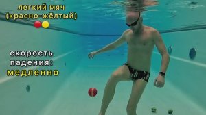 МЯЧИ (набивание мяча под водой)