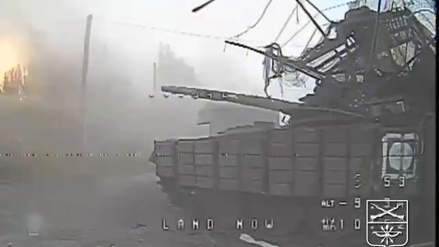 Красивое уничтожение дроном украинского танка Т-72ЕА в районе Новоэкономического…