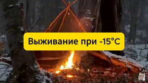 Одиночный зимний поход в сильный снегопад и метель. Выживание при температуре -15°C; #зимнеебушкрафт
