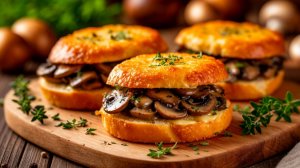 НЕРЕАЛЬНО ВКУСНЫЕ Горячие бутерброды с сыром и грибами в духовке!!! [Семейные рецепты]