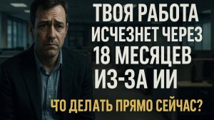 Твоя работа исчезнет через 18 месяцев. Что делать прямо сейчас? Как выжить в эпоху ИИ?