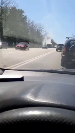 В Стрелице Семилукского района сгорел пассажирский автобус, который следовал из Воронежа. 🔥