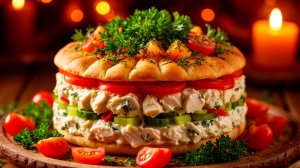 Обалденно вкусный Закусочный торт! Порадуй своих гостей [Семейные рецепты]
