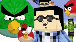 psy hulk(minecraft version)vs angry birds mashup parody video spoof