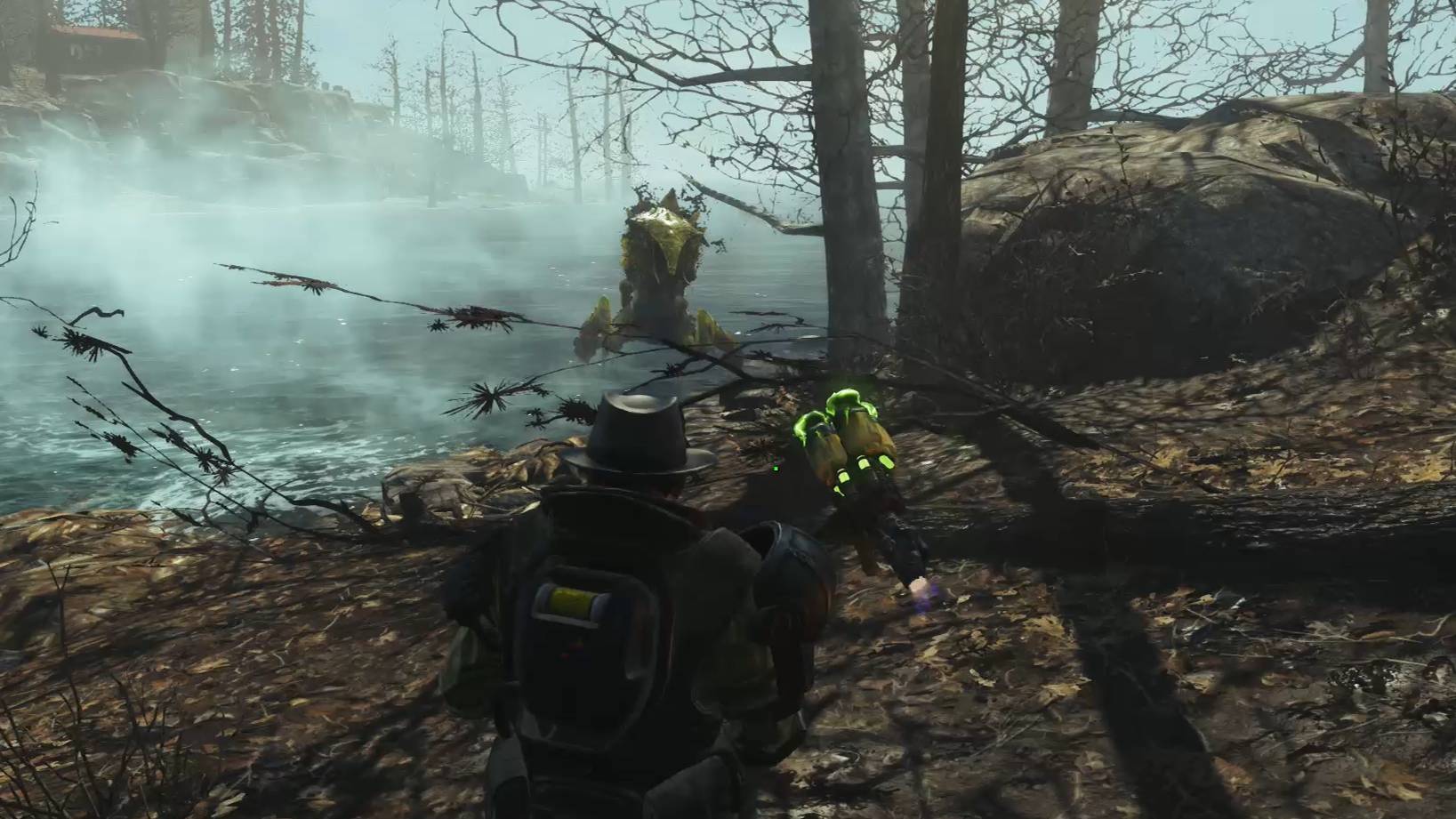 Fallout 4 Встреча с Легендарным Ядовитым Удильщикам Мир Far Harbor. смотреть онлайн