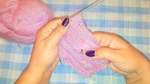 Узор Капля или Листик спицами