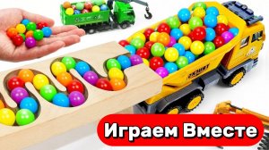 АСМР мультики шарики на горках ! Мультики машинки для детей ! Загружаем машинки АСМР